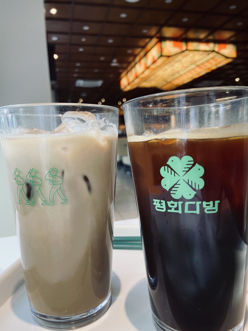 ピョンファ喫茶店のコーヒー